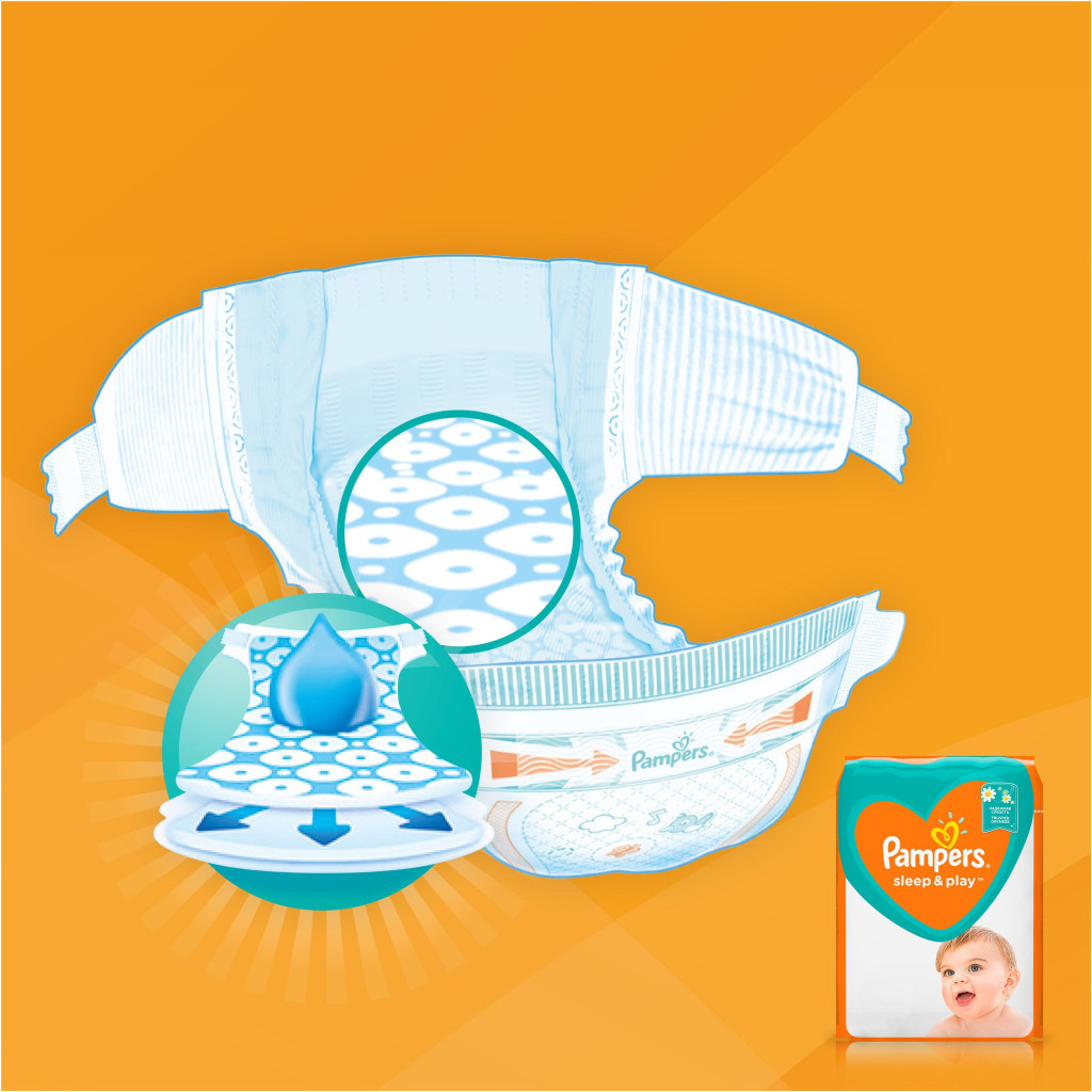 Підгузки Pampers Sleep & Play Maxi Розмір 4 (9-14 кг), 68 шт (4015400203551) - зображення 9