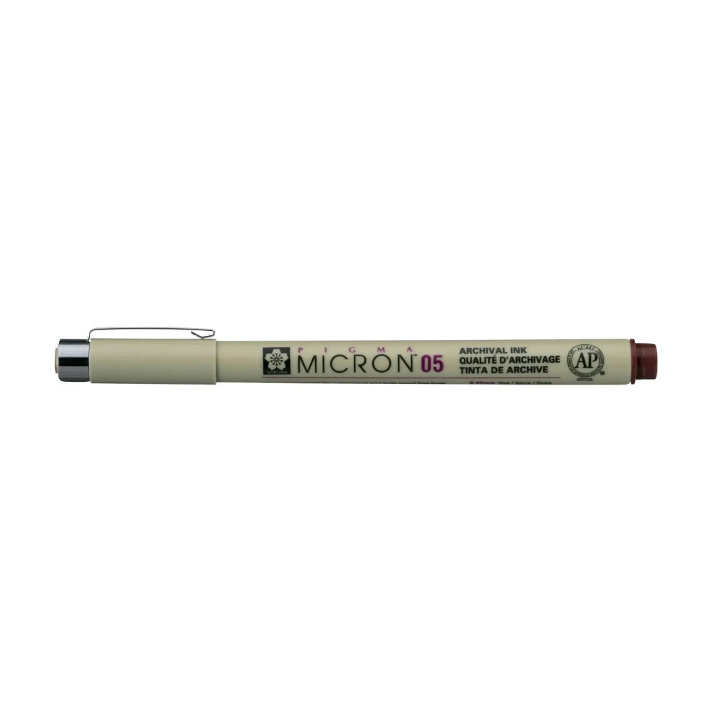 Лайнер Sakura Pigma Micron (0.5) 0,45 мм Бордовий (084511377431) - зображення 1
