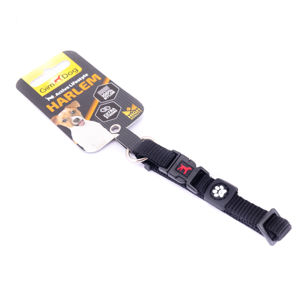Нашийник для тварин GimDog Harlem нейлон 55-51 см/20 мм чорний (8009632058641) - зображення 2