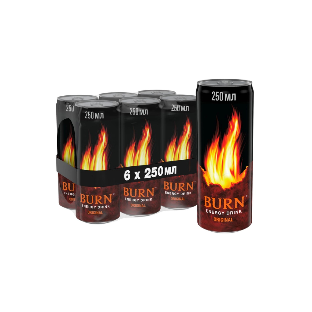 Енергетичний напій Burn Original Безалкогольний сильногазований 250 мл (5060466511019) - зображення 2
