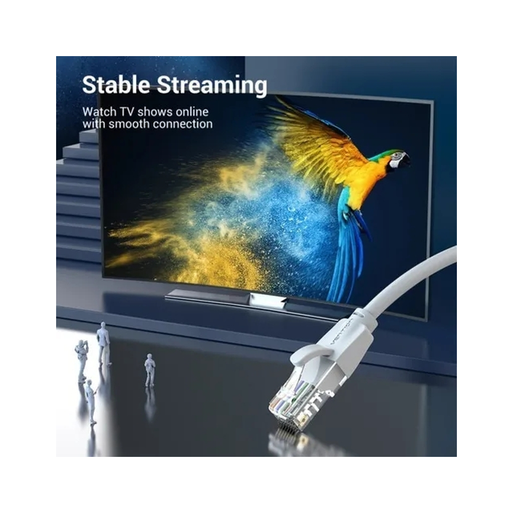 Патч-корд 1.5м, UTP cat 6 RJ-45 gray Vention (IBEHG) - зображення 5