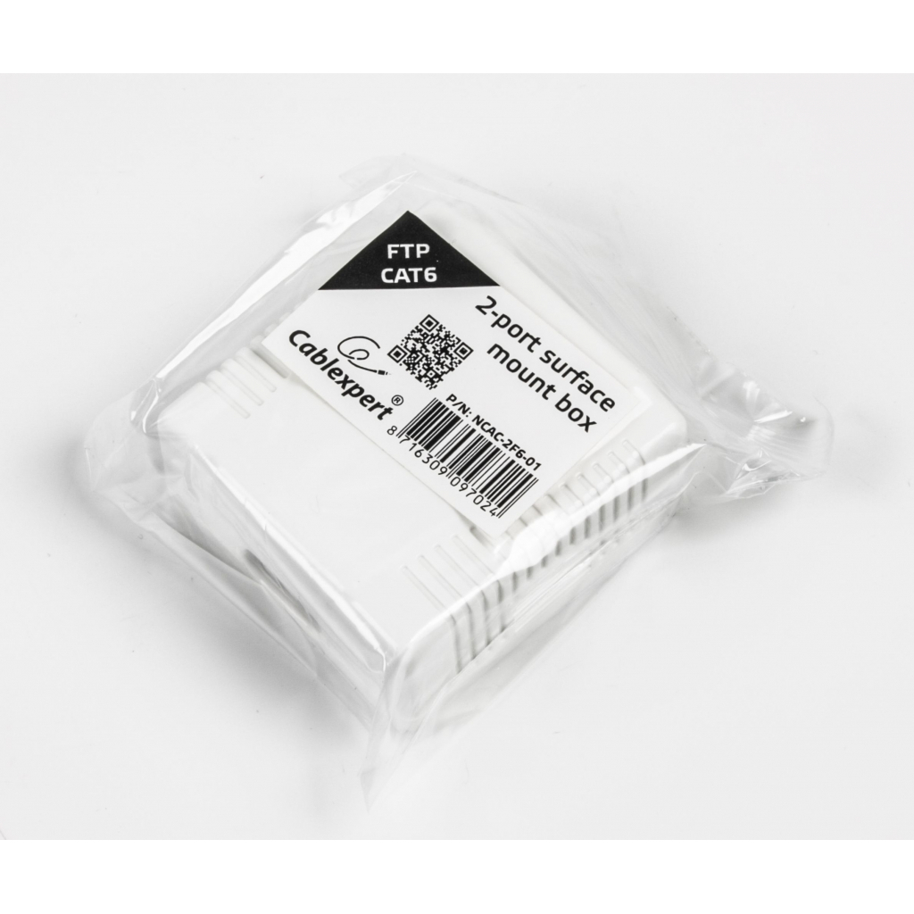 Комп'ютерна розетка Cablexpert RJ45x2 FTP, cat.6 (NCAC-2F6-01) - изображение 4