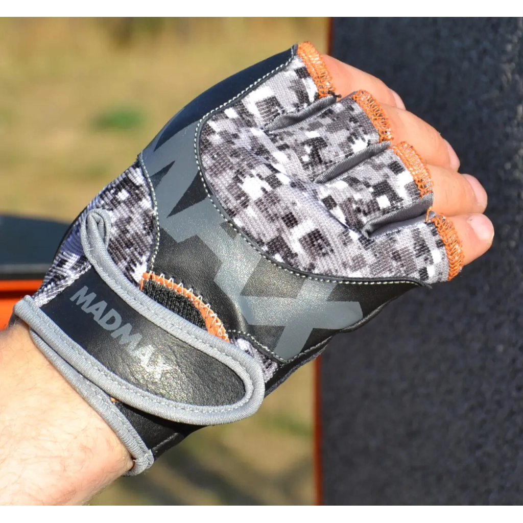 Рукавички для фітнесу MadMax MFG-831 Mti 83.1 Grey/Digital Camo L (MFG-831_L) - изображение 2