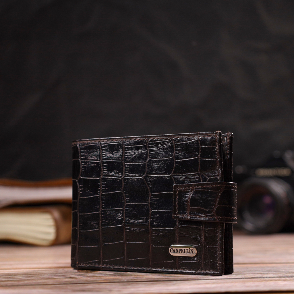 Гаманець Canpellini З натуральної шкіри Чорний (21747) - зображення 8