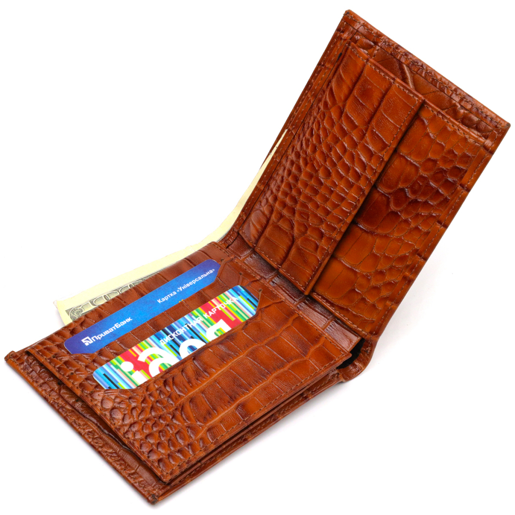 Гаманець Canpellini З натуральної шкіри Коричневий (21574) - зображення 5