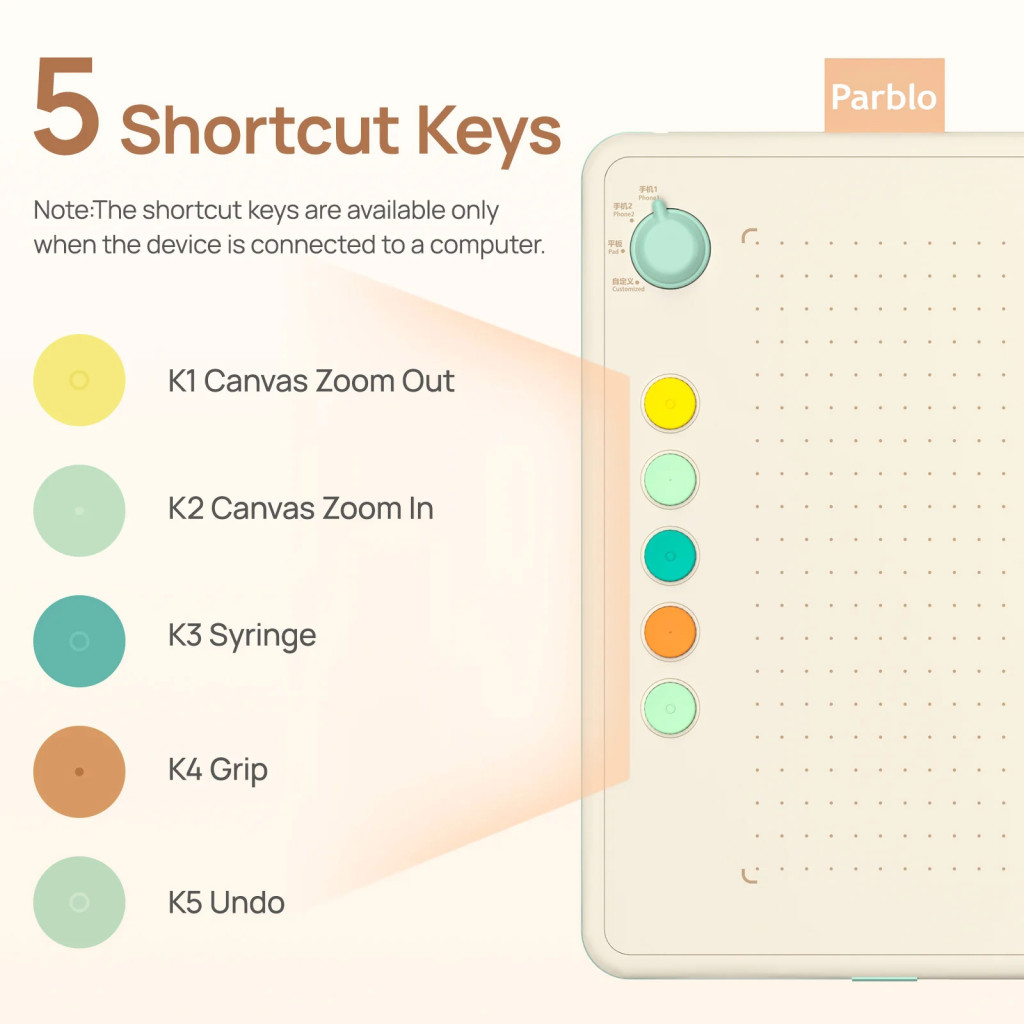 Графічний планшет Parblo Ninos Q Mobile (NINOSQ) - зображення 4