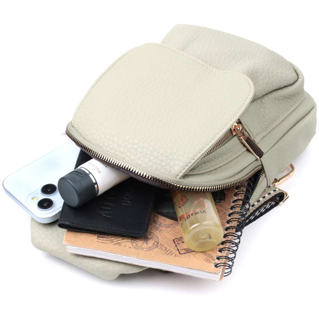 Сумка Vintage Жіноча З однією лямкою через плече з крупнозернистої екошкіри Фісташкова (22765) - зображення 8