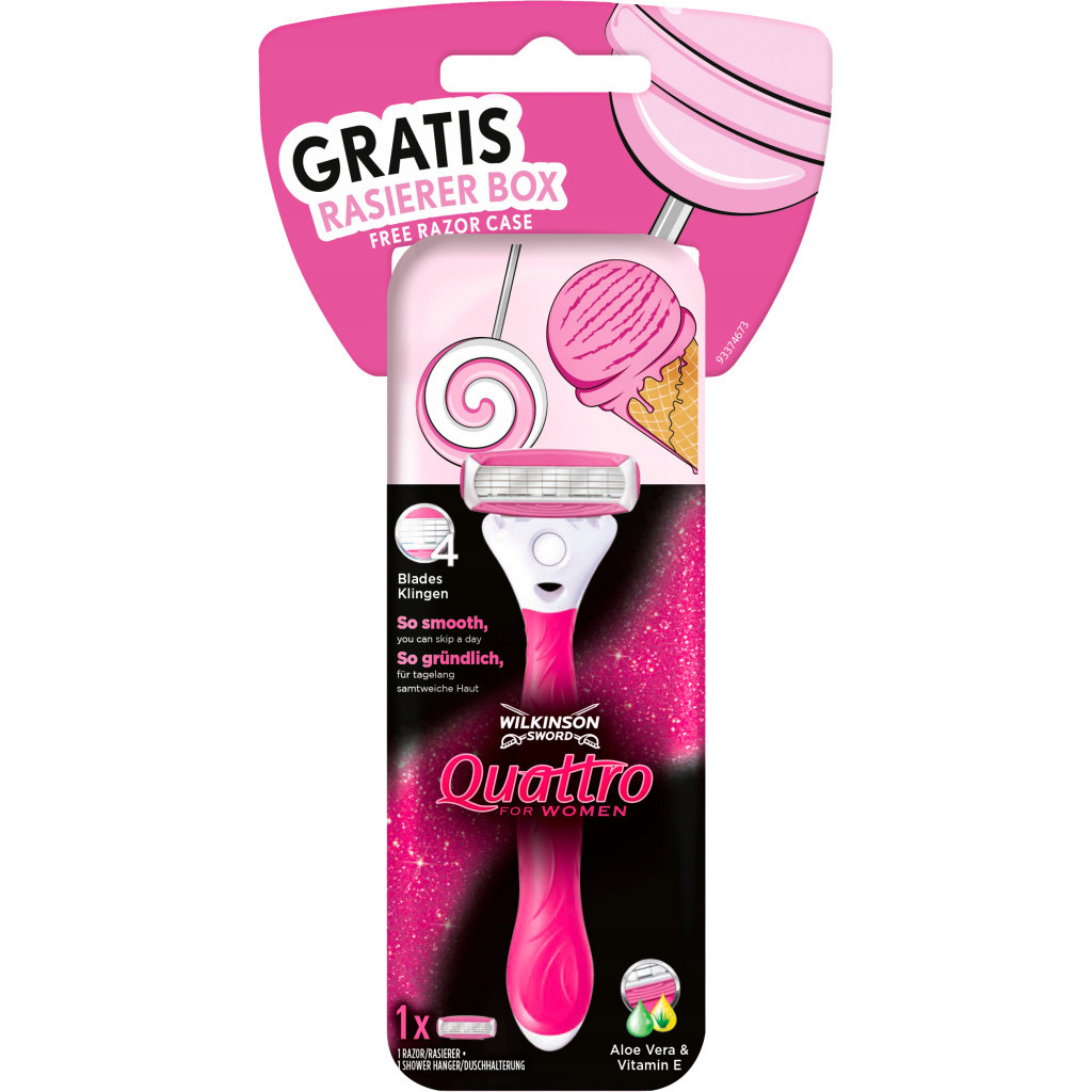 Бритва Wilkinson Sword Quattro For Woman + Travel case (4027800138036) - зображення 1