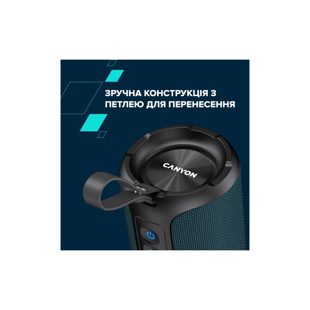 Акустична система Canyon OnMove 15 EQ TWS IPX6 Dark Blue (CNE-CBTSP15BK) - зображення 8