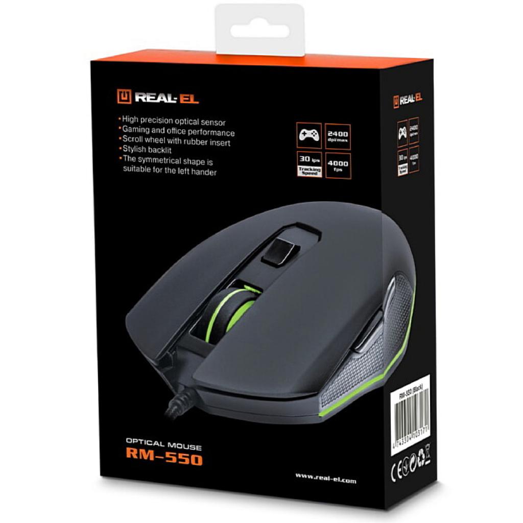 Мишка REAL-EL RM-550 USB Black (EL123200027) - изображение 9