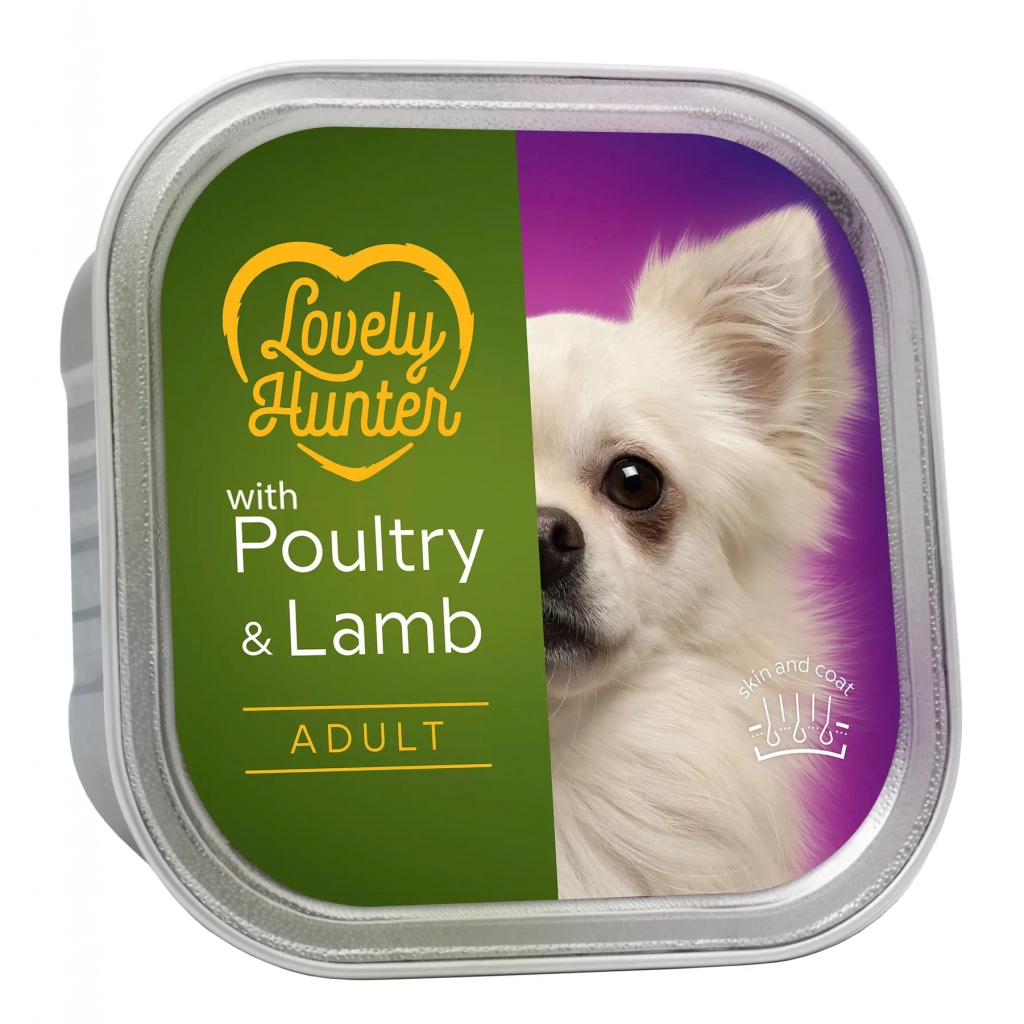 Вологий корм для собак Lovely Hunter Adult Poultry and Lamb 150 г (LHU45445) - зображення 1