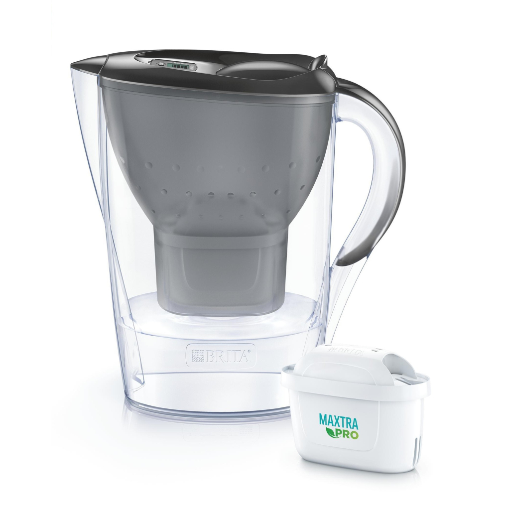 Фільтр-глечик Brita Marella Memo MXPro 2.4л (1.4л води) з фільтр-картриджем, графіт (1052794) - изображение 1