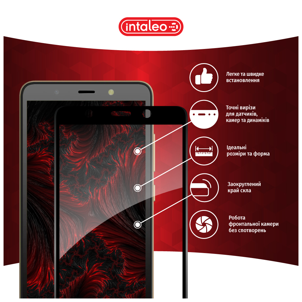 Скло захисне Intaleo Full Glue Tecno POP 3 (BB2) (1283126503115) - зображення 3