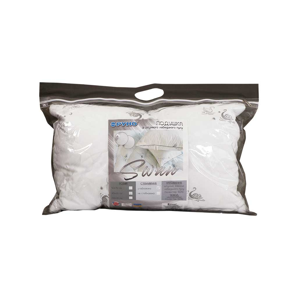 Подушка Руно зі штучного лебединого пуху Swan Luxury 40х60 см (309.52_Swan Luxury) - изображение 8