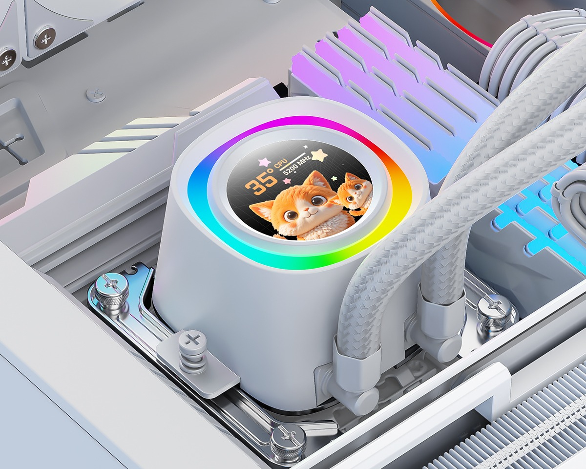 Система водяного охолодження ID-Cooling FX240 LCD White - зображення 9