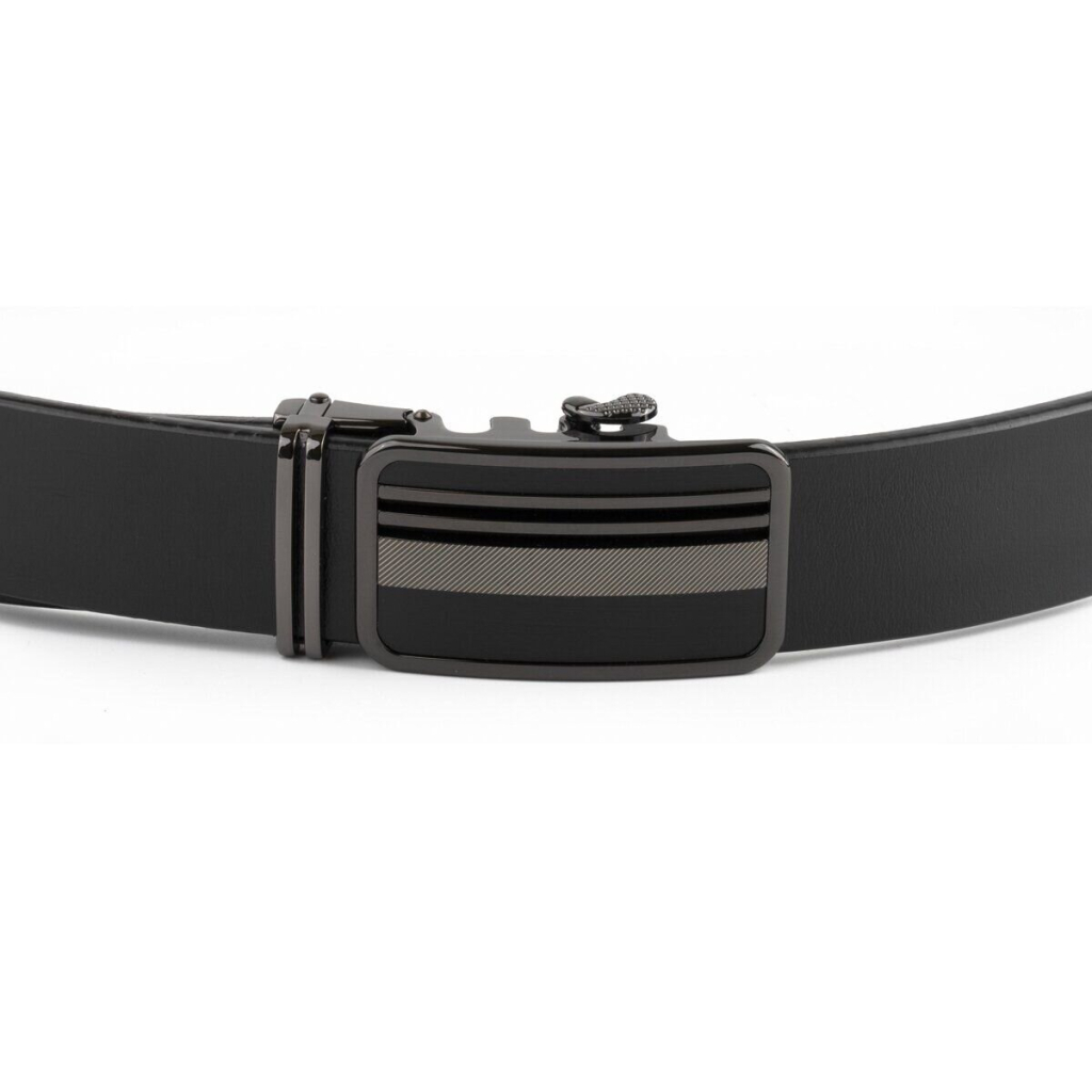 Ремінь Vintage Чоловічий з автоматичною пряжкою смужки Чорний (20292) - зображення 6