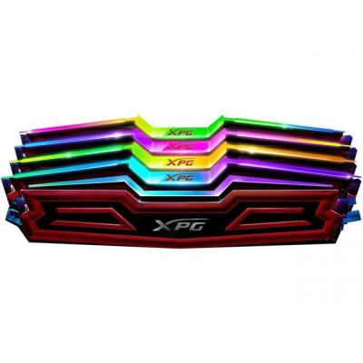 Модуль пам'яті для комп'ютера DDR4 64GB (4x16GB) 2666 MHz XPG Spectrix D40 Red ADATA (AX4U2666316G16-QR40) - зображення 4