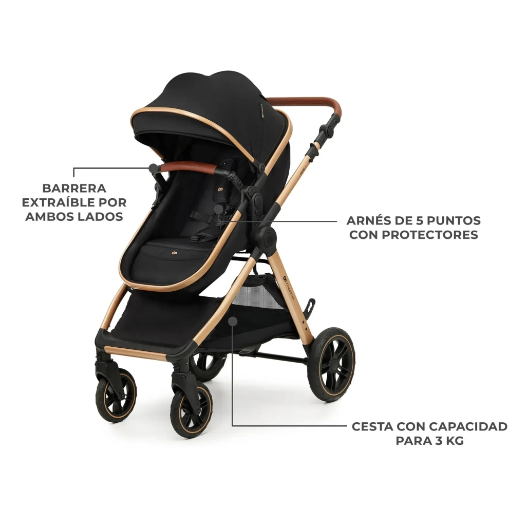 Коляска Kinderkraft 2 в 1 Esme Black (KSESME00BLK2000) (5902533929665) - зображення 3