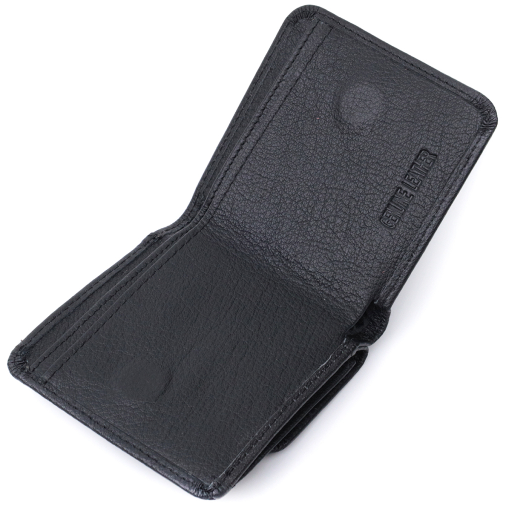 Гаманець ST Leather З натуральної шкіри Чорний (22690) - зображення 7