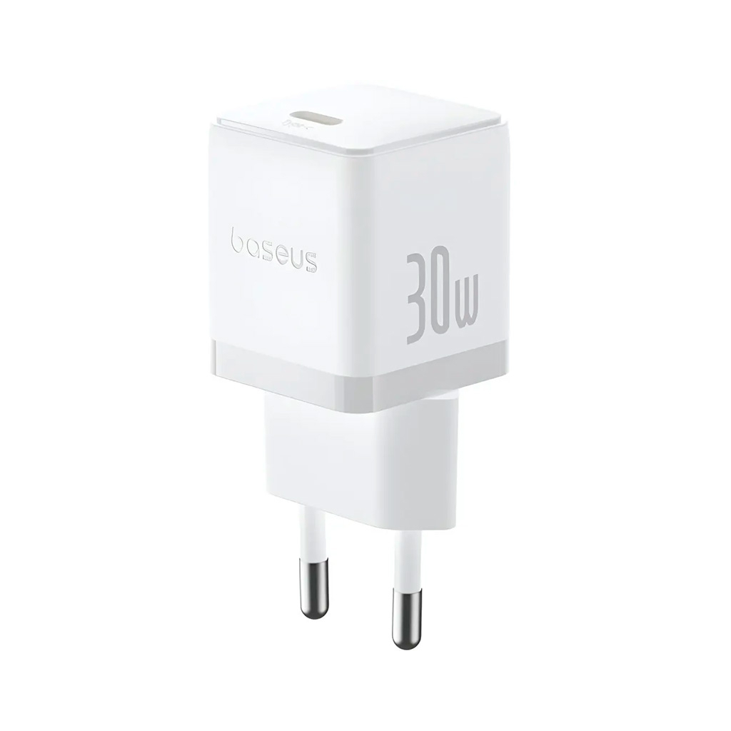 Зарядний пристрій Baseus Palm Fast Charger 1C 30W + Cable 1.0m Type-C 60W white (P10111605213-01) - зображення 3