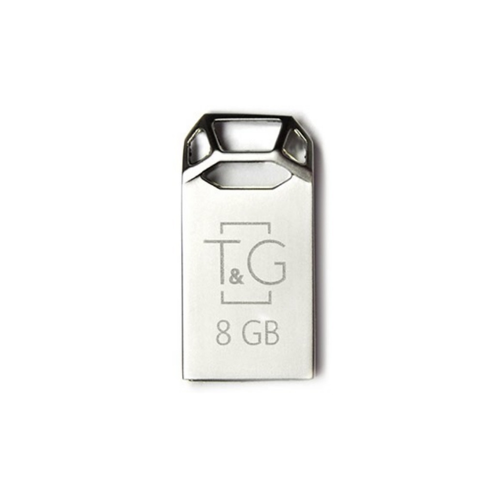 USB флеш накопичувач T&G 8GB 110 Metal Series Silve USB 2.0 (TG110-8G) - зображення 1