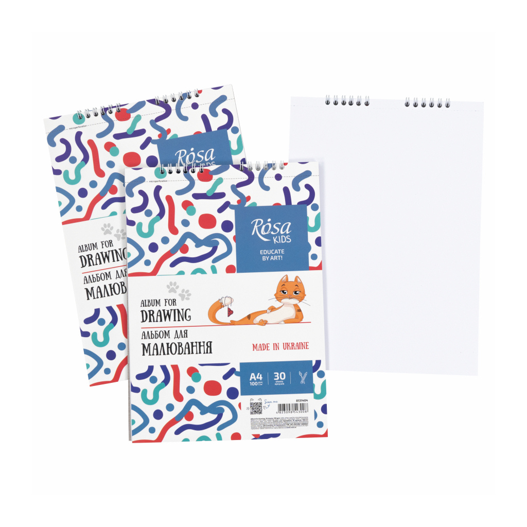 Альбом для малювання Rosa Kids на спіралі Cats А4 30 аркушів (4823098543008) - зображення 3