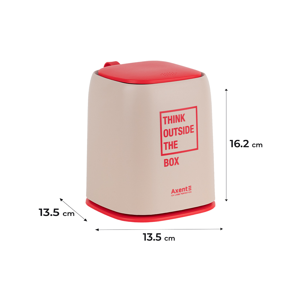 Кошик для паперів Axent Настільний контейнер для сміття, прямокутний, персиковий (2133-42-A) - изображение 3