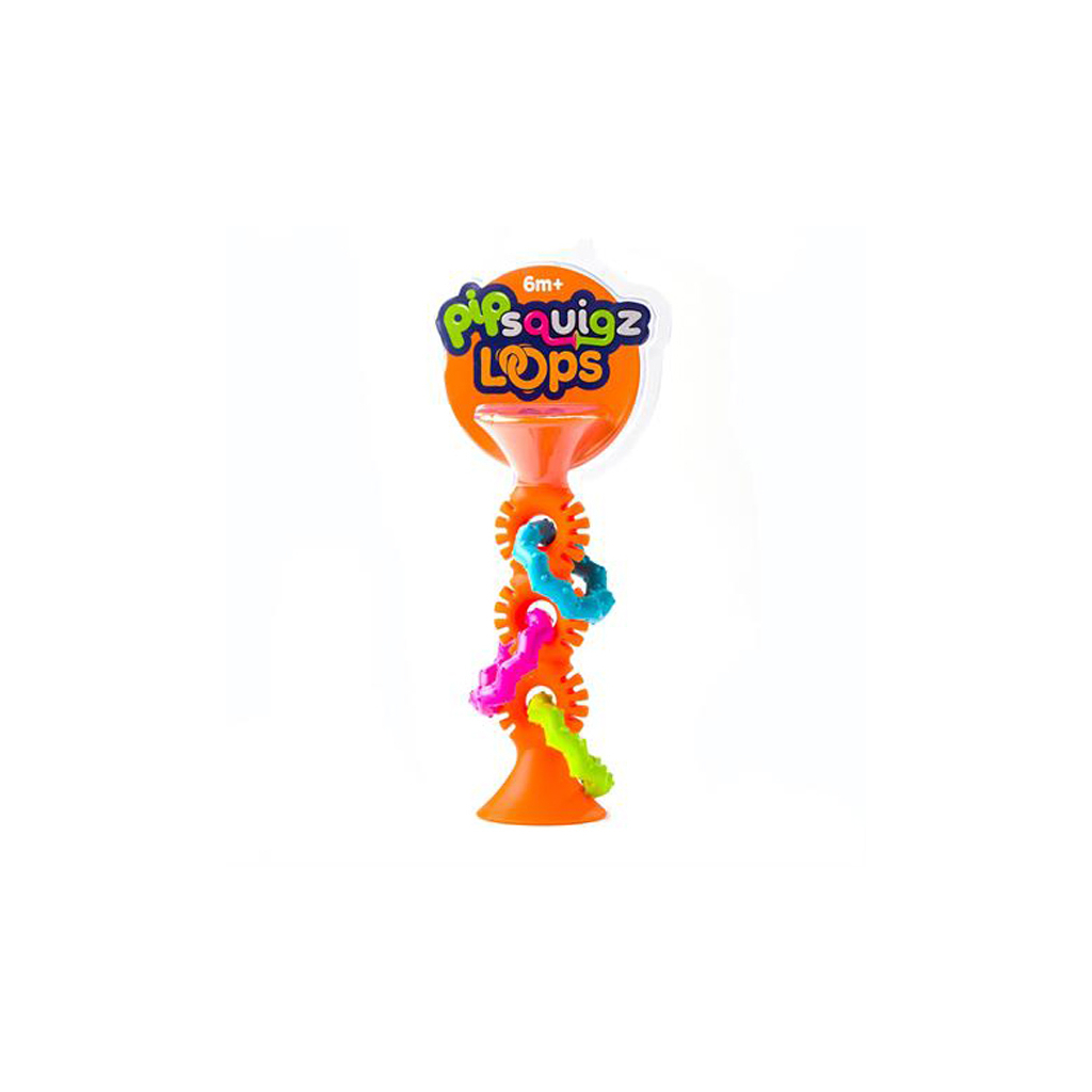 Брязкальце Fat Brain Toys прорізувач на присосках pipSquigz Loops помаранчевий (F165ML) - зображення 3