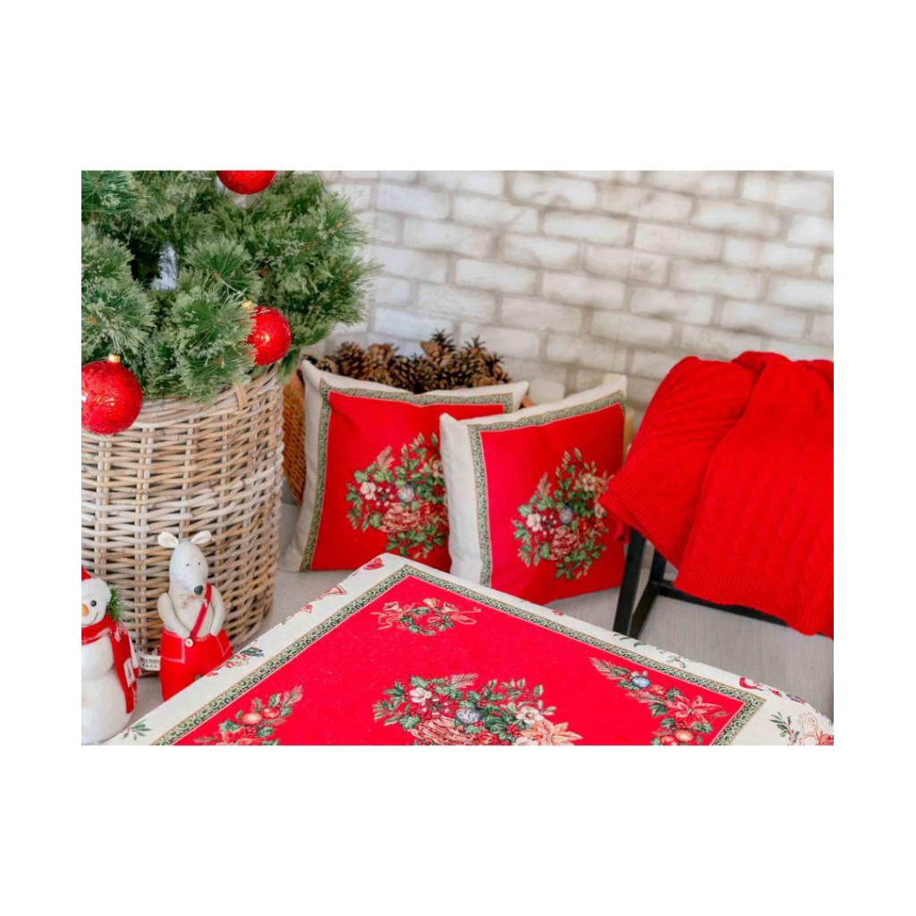 Наволочка Прованс гобеленова новорiчна Вечорницi 45х45 (013780) - изображение 2