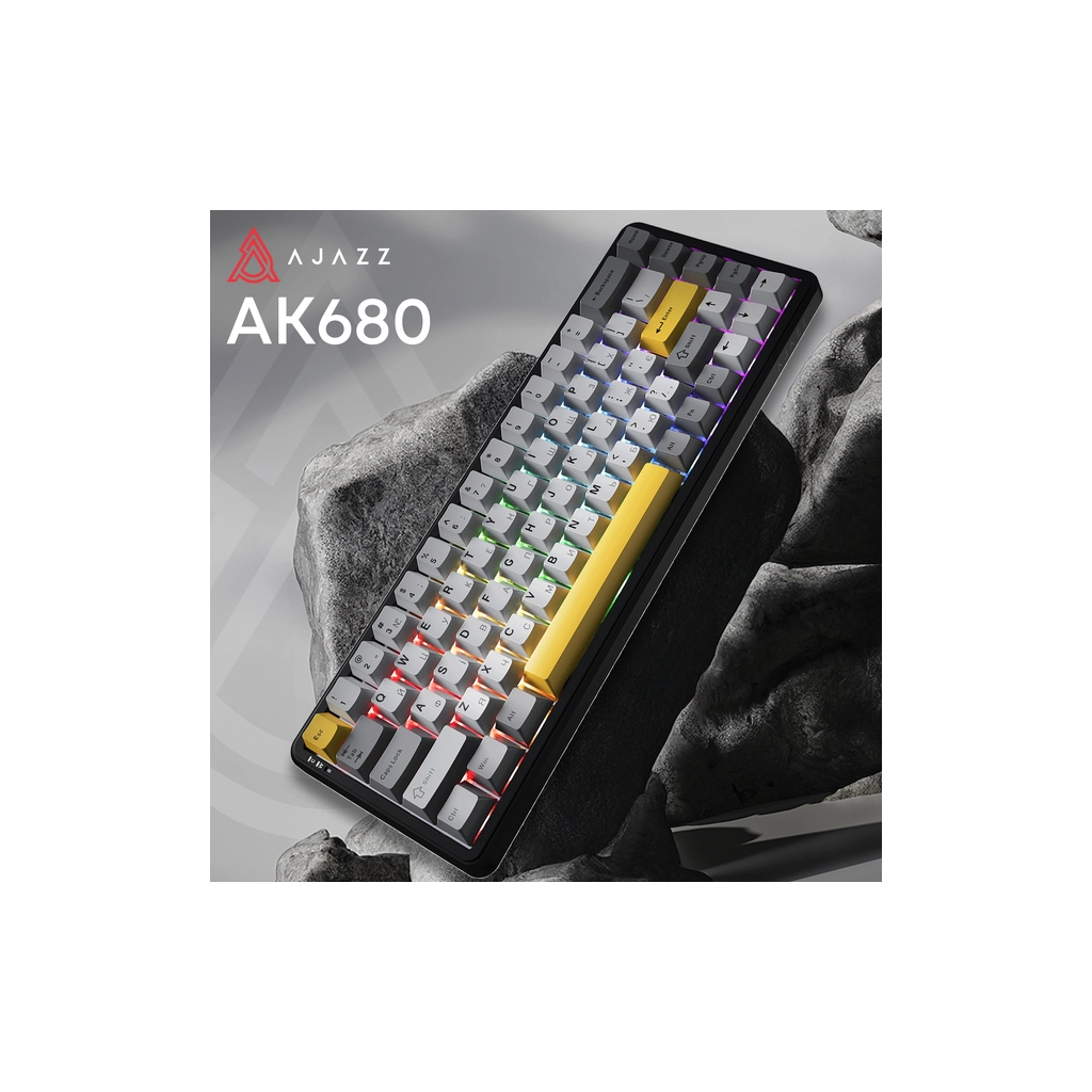 Клавіатура Ajazz AK680 MAX (8+8K) Magnetic Switch RGB Wireless/Bluetooth/USB Black (AK680-M-BGY-A) - зображення 3