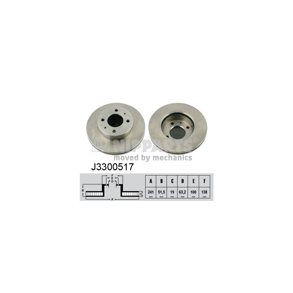 Гальмівний диск Nipparts J3300517 - зображення 1