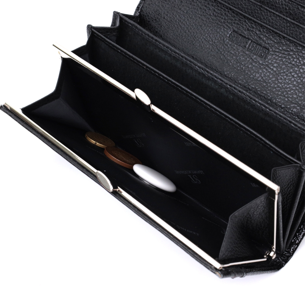 Гаманець ST Leather З натуральної лакованої шкіри Чорний (22679) - изображение 9