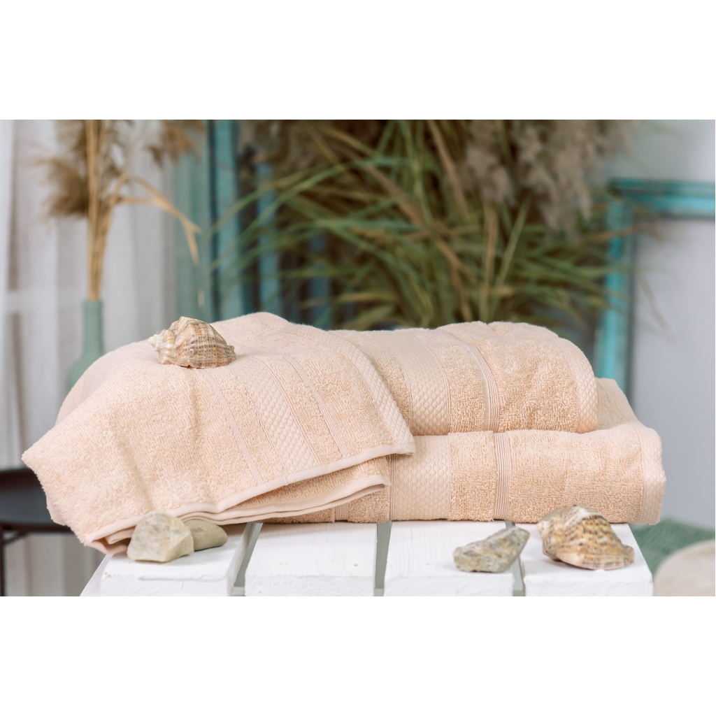 Рушник MirSon набір банних 5075 Elite SoftNess Ivory 50х90, 70х140, 100х15 (2200003960952) - изображение 2