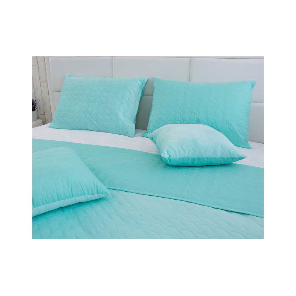 Покривало Руно двостороннє VeLour Ментолове 220х240 см (330.55_Tiffany) - зображення 5