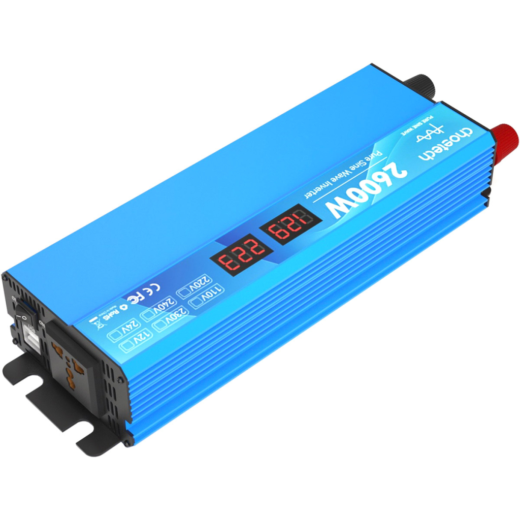 Автомобільний інвертор Choetech 12/220V 1300Вт, чиста синусоїда (CJ2600Q-V2) - зображення 4