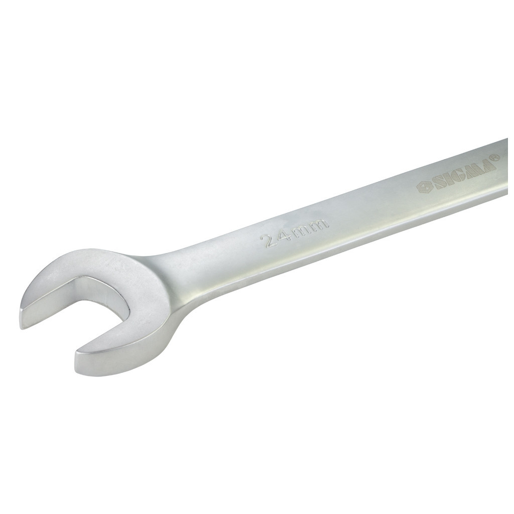 Ключ Sigma ріжково-накидний з тріскачкою 24мм CrV polished (6022241) - зображення 4