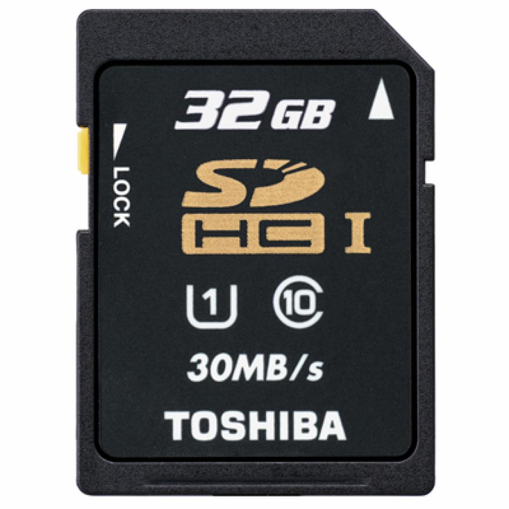 Карта пам'яті Toshiba 32Gb SDHC UHS-I class 10 (SD-T032UHS1(BL5) - зображення 1