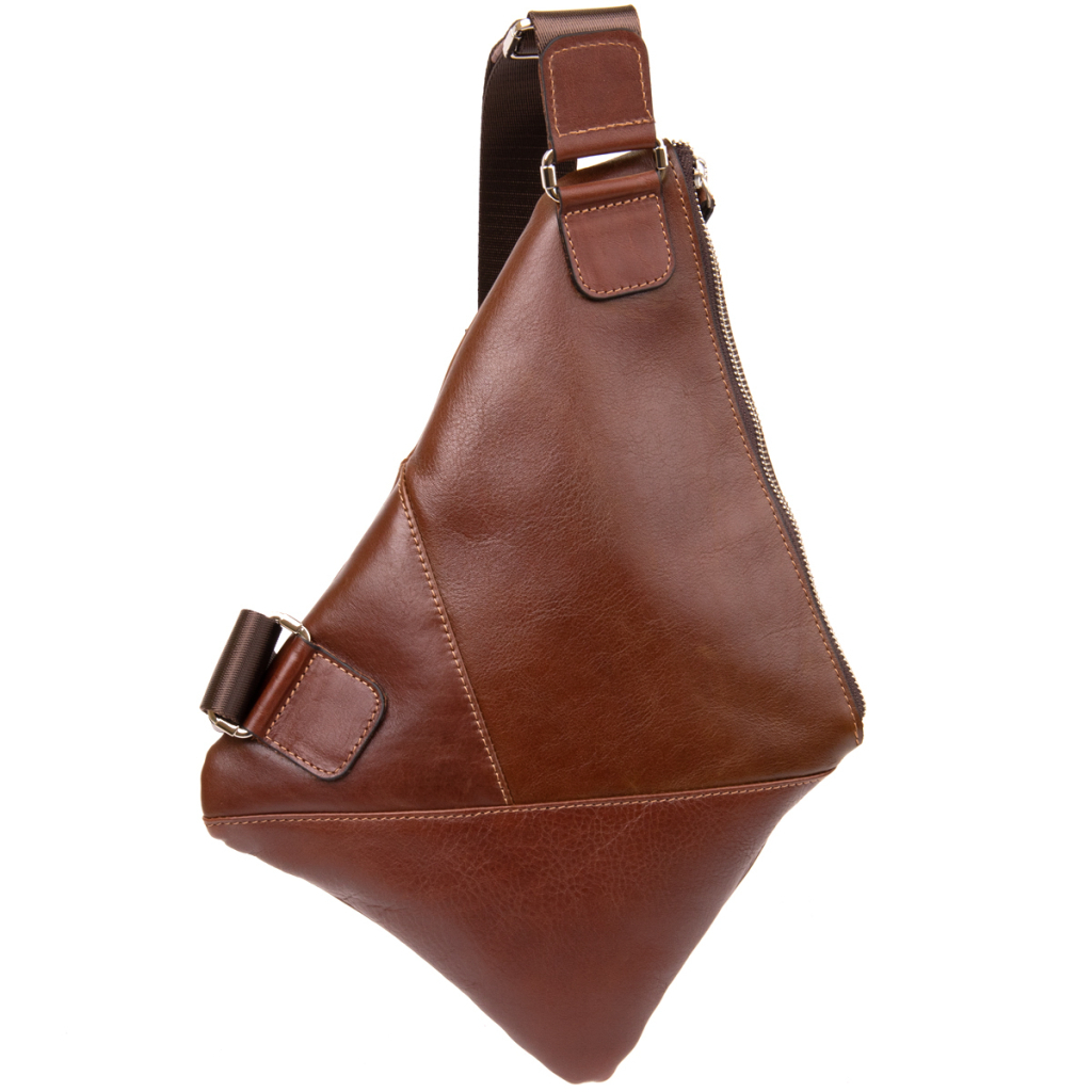 Сумка Grande Pelle Шкіряна через плече Коричнева (11358) - зображення 2