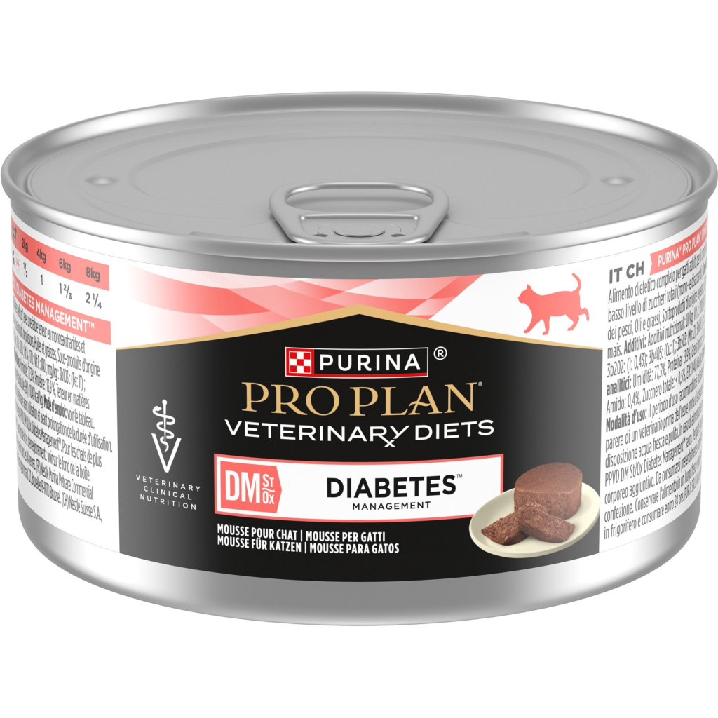 Вологий корм для кішок Purina Pro Plan Veterinary Diets DM ST/OX Diabetes Management Регулювання надходження глюкози 195 г (8445290105233) - зображення 2