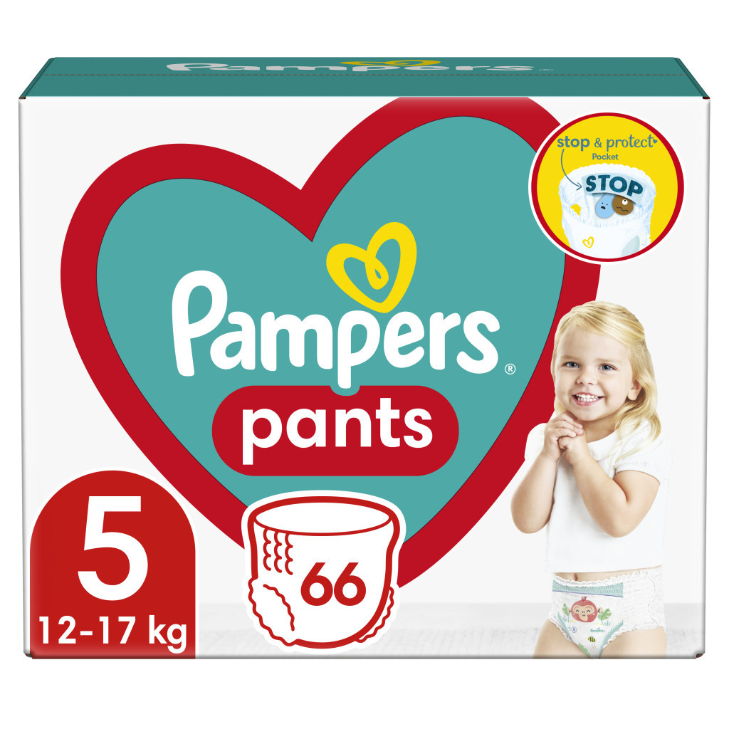 Підгузки Pampers трусики Pants Junior Розмір 5 (12-17 кг), 66 шт (8001090994851_8006540068496) - зображення 1