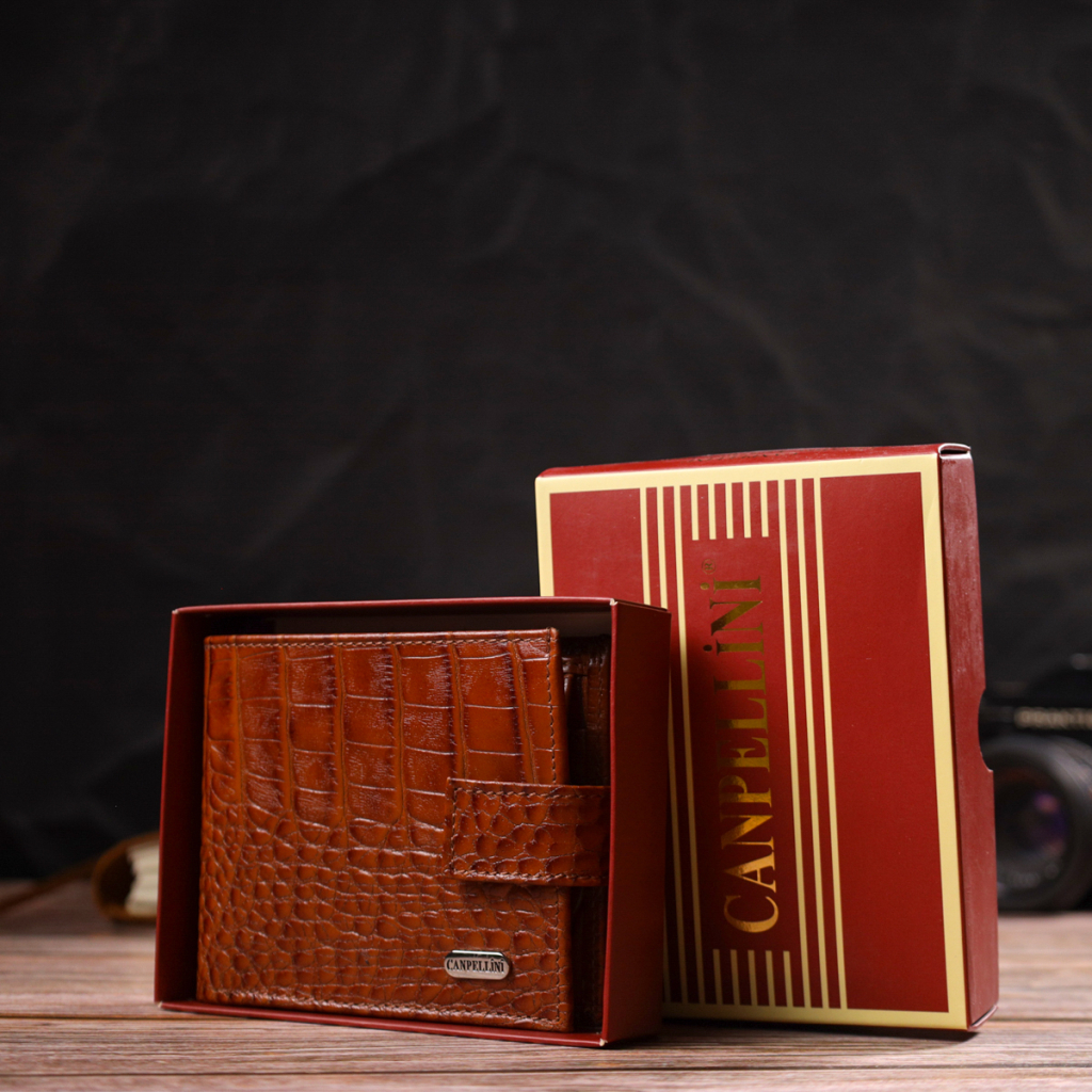Гаманець Canpellini З натуральної шкіри Рудий (21893) - зображення 10