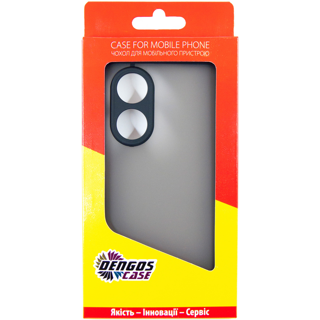 Чохол до мобільного телефона Dengos Matte OPPO A58 4G (black) (DG-TPU-MATT-132) - зображення 5