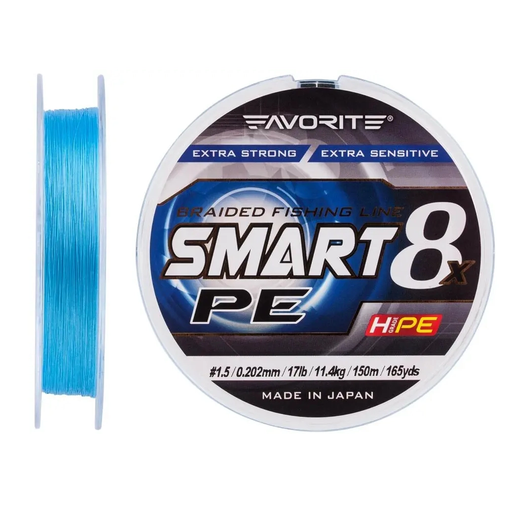 Шнур Favorite Smart PE 8x 150м 1.5/0.202mm 17lb/11.4kg Sky Blue (1693.10.75) - зображення 2