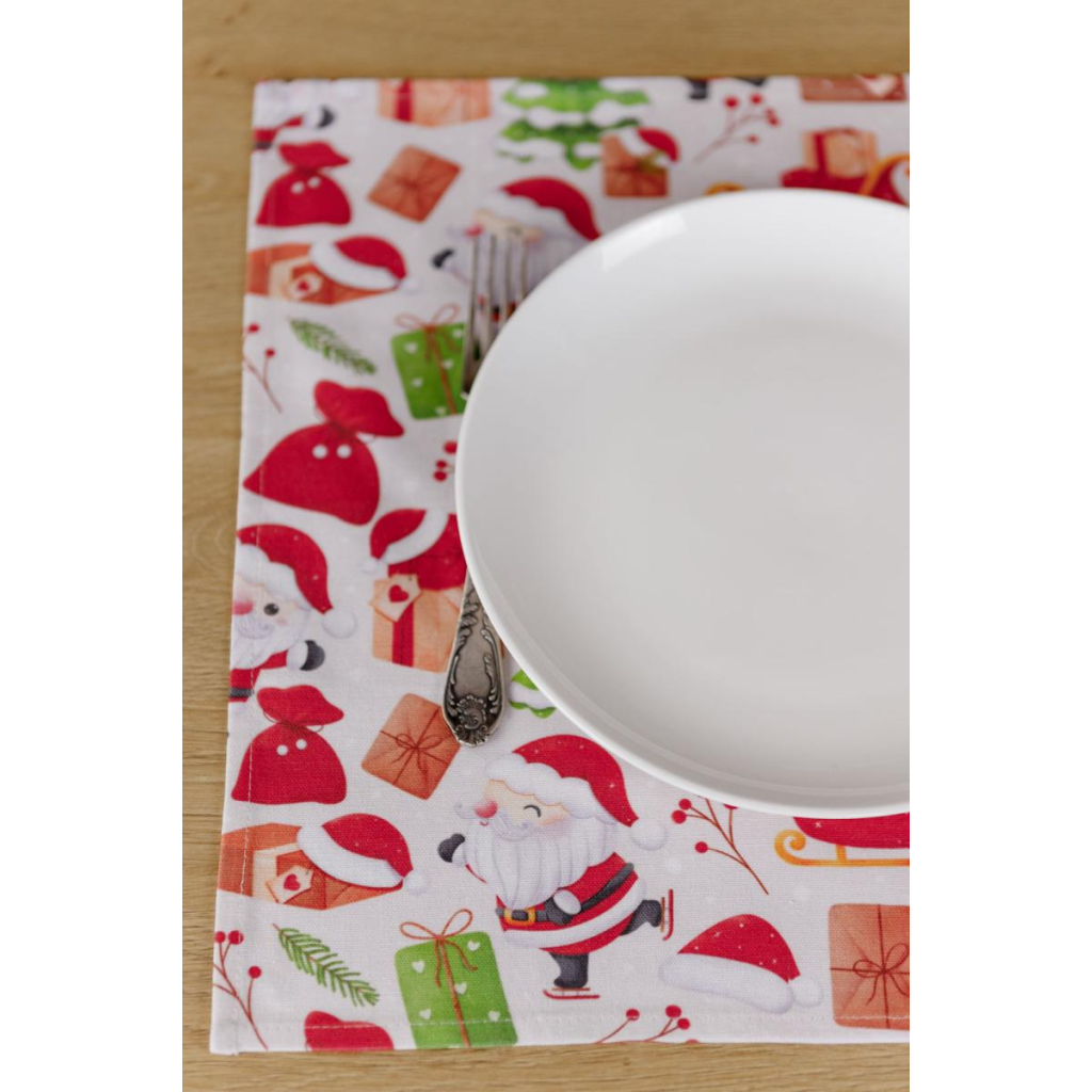 Серветка на стіл Прованс Санта на білому 40х40 см (035752) - зображення 5