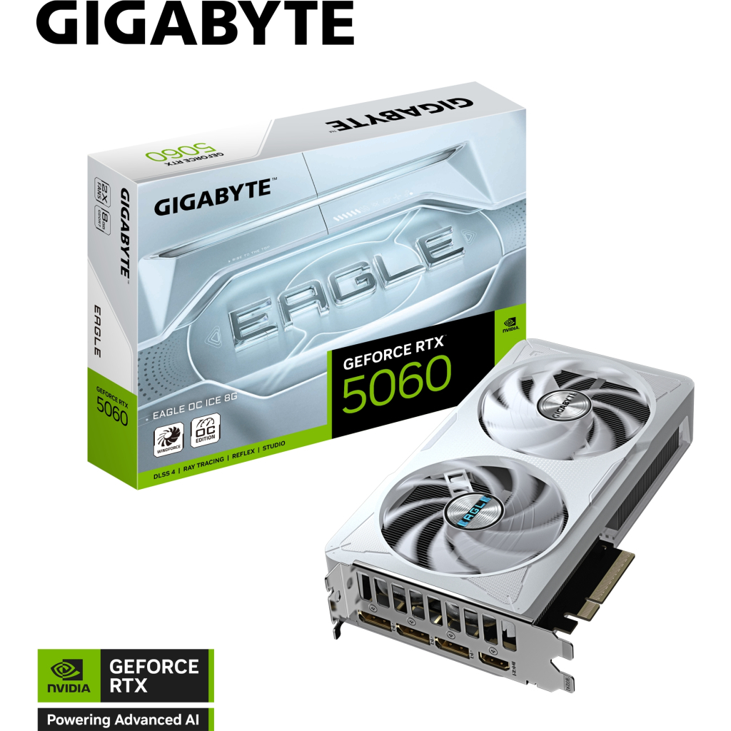 Відеокарта GIGABYTE GeForce RTX5060 8Gb EAGLE OC ICE (GV-N5060EAGLEOC ICE-8GD) - изображение 11