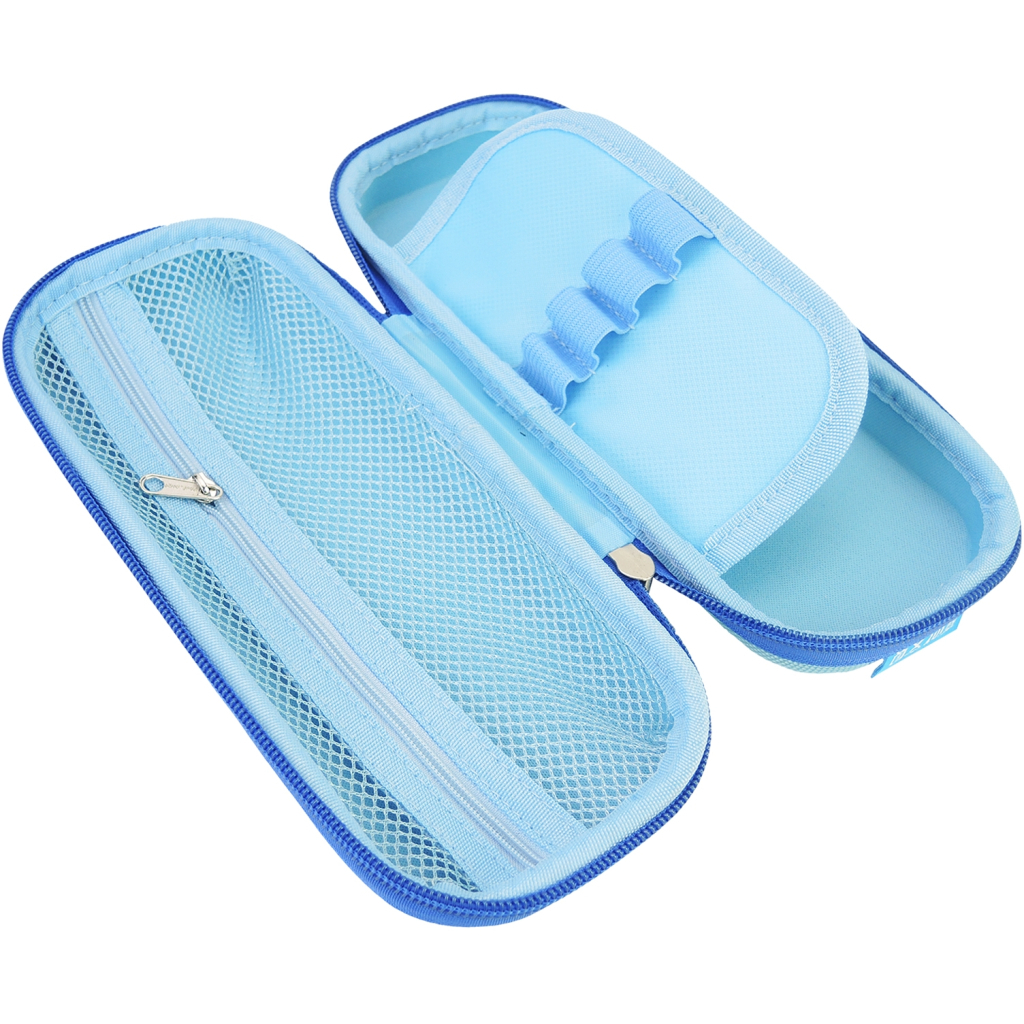 Пенал Cool For School з тисненням 1 відділення Блакитний (B-8010-lt.blue) - зображення 2