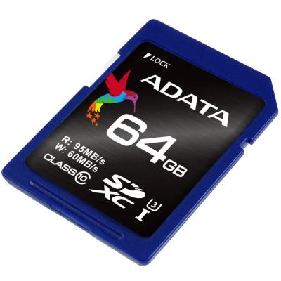 Карта пам'яті ADATA 64GB SDXC class 10 UHS-I U3 (ASDX64GUI3CL10-R) - зображення 2