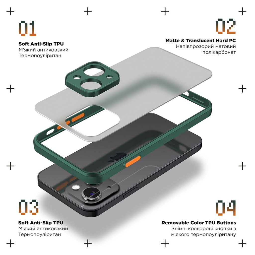 Чохол до мобільного телефона Armorstandart Frosted Matte Realme C65 4G Dark Green (ARM77886) - зображення 2
