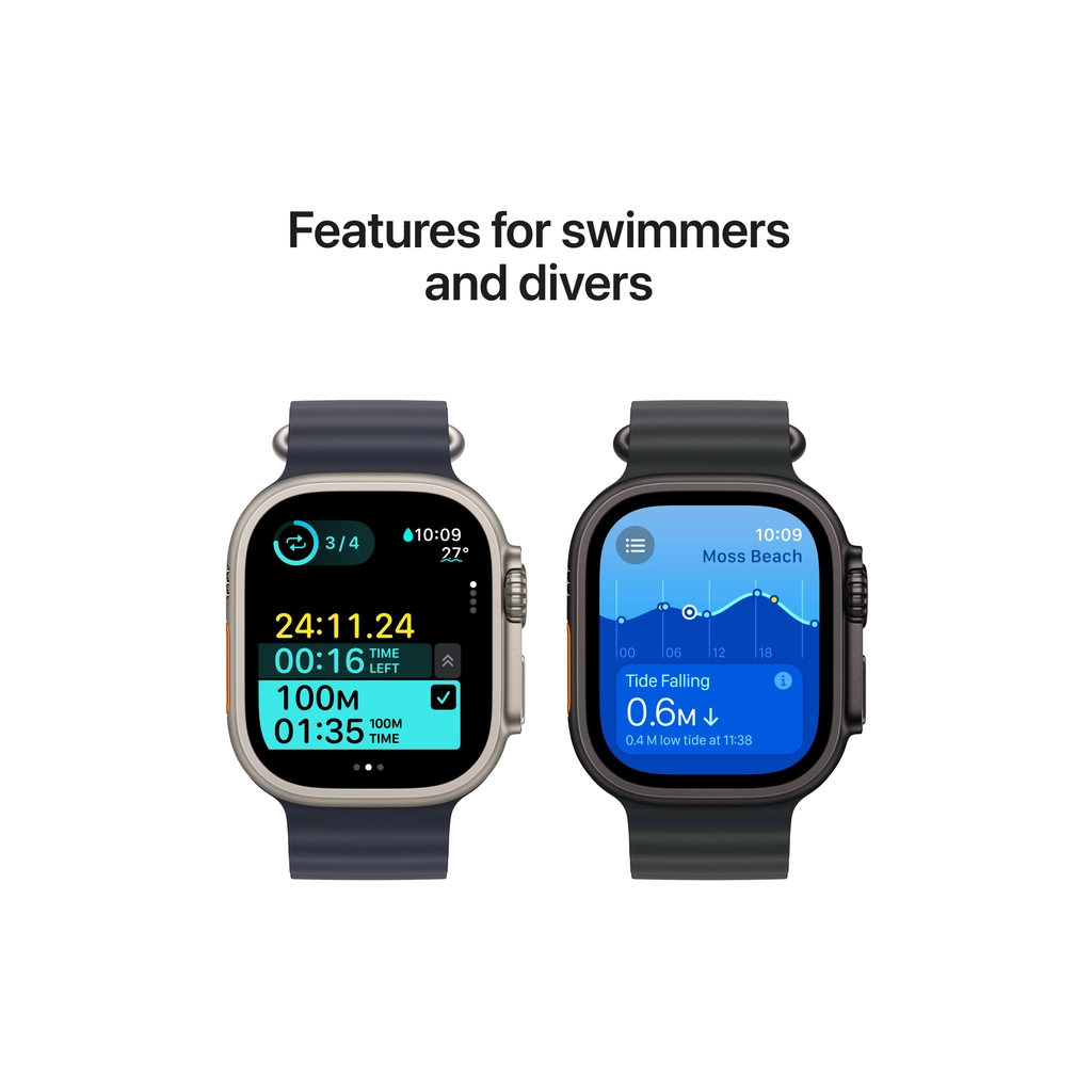 Смарт-годинник Apple Watch Ultra 2 2024 GPS + Cellular 49mm Black Titanium Case with Dark Green Alpine Loop - Small (MX4Q3UL/A) - изображение 5