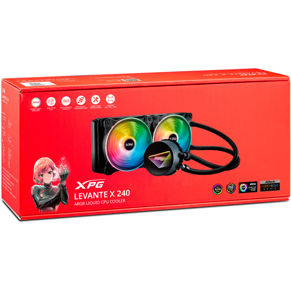 Система рідинного охолодження ADATA LEVANTEX240-BKCWW - зображення 4